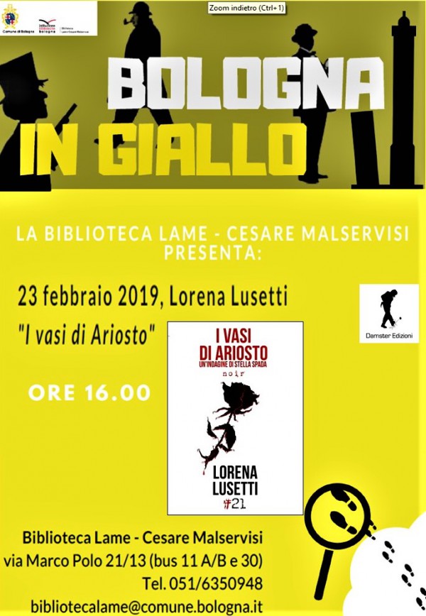 Bologna in giallo. 23 febbraio 2019 Presentazione 